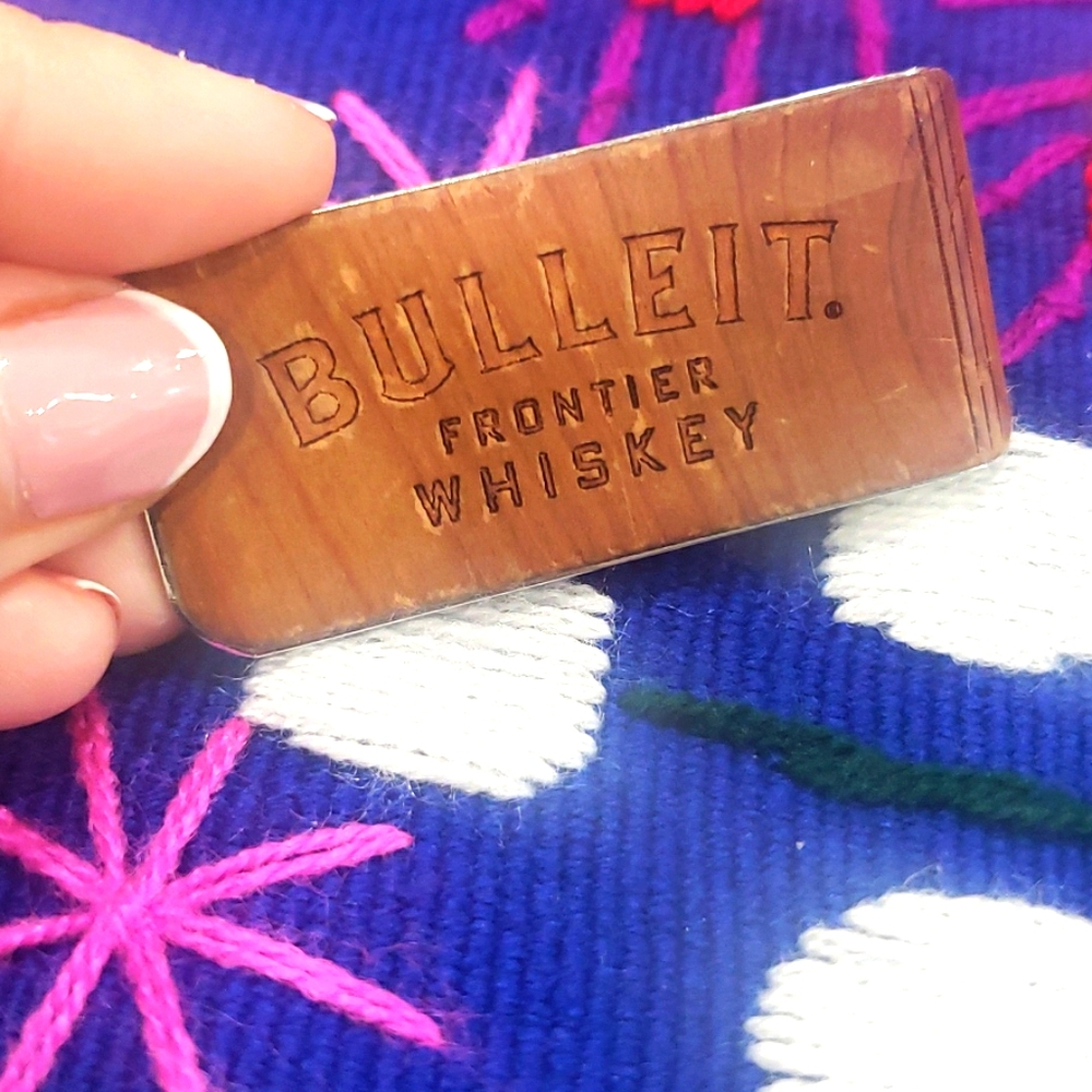 Bulleit Barrel Wood Money Clip Kentuky